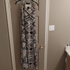 NWT Women's Akira Chicago Black Label Bohemian Tribal Maxi Dress